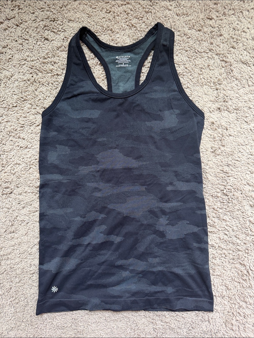 Athleta Black Camo Racerback Tank